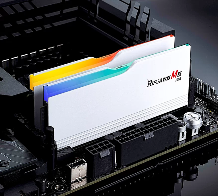G.SKILL RipJaws M5 RGB 6000MHz 32GB Kit CL36 Desktop Memory White - [Intel]